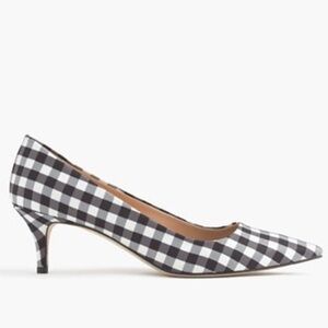 J. Crew Gingham Dulci Kitten Heels